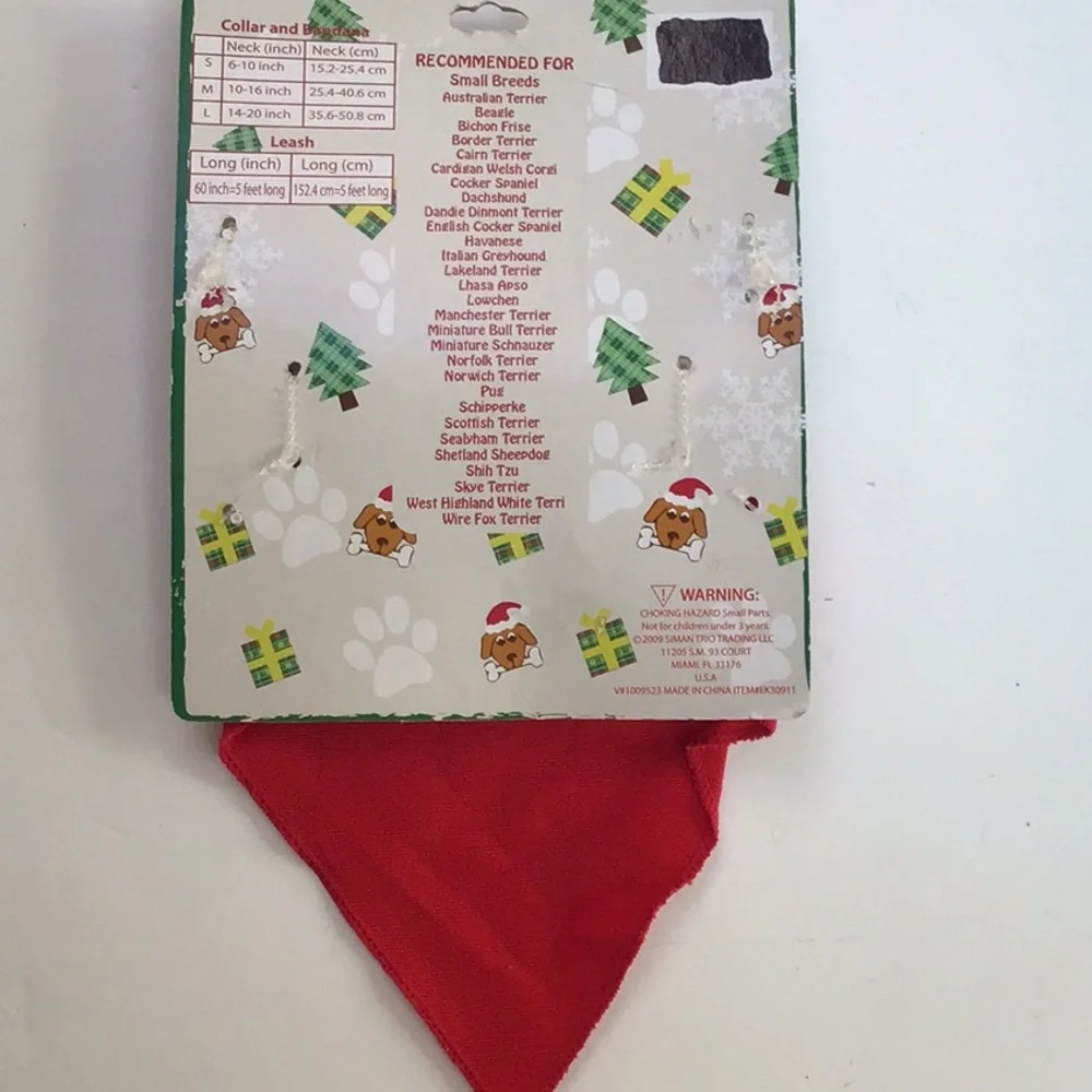 Happy‎ Holidog Set With Leash, Collar, Bandana For Small Dog or Pet NWT